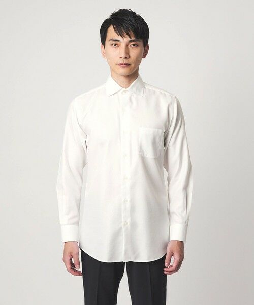 green label relaxing / グリーンレーベル リラクシング シャツ・ブラウス | コットン フレンチツイル ワイドカラー ドレスシャツ -形態安定- | 詳細3