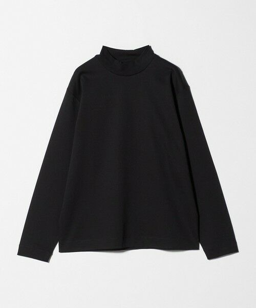 green label relaxing / グリーンレーベル リラクシング カットソー | L/A ポンチ モックネック カットソー -抗菌-(BLACK)