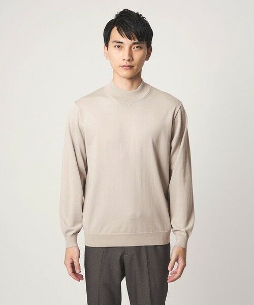 green label relaxing / グリーンレーベル リラクシング ニット・セーター | MTB コットン ハイゲージ モックネック ニット | 詳細12