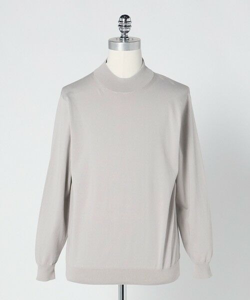 green label relaxing / グリーンレーベル リラクシング ニット・セーター | MTB コットン ハイゲージ モックネック ニット | 詳細15