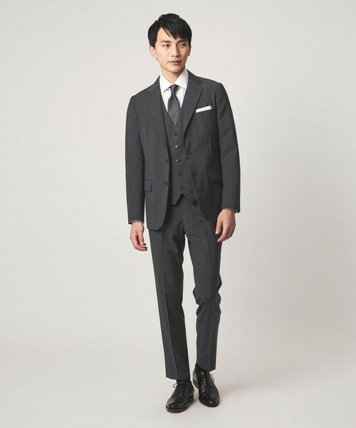 green label relaxing / グリーンレーベル リラクシング セットアップ | A+ TWPU トロピカル無地 スリム セットアップ パンツ スラックス -ウォッシャブル・ストレッチ・ウエストアジャスター- | 詳細7