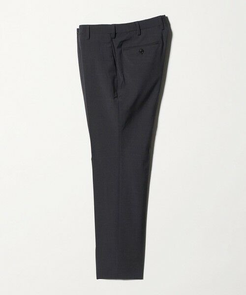 green label relaxing / グリーンレーベル リラクシング セットアップ | A+ TWPU トロピカル無地 スリム セットアップ パンツ スラックス -ウォッシャブル・ストレッチ・ウエストアジャスター-（DK.GRAY）