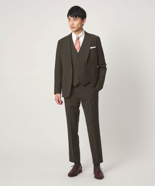 green label relaxing / グリーンレーベル リラクシング セットアップ | A+ TWPU トロピカル無地 スリム セットアップ パンツ スラックス -ウォッシャブル・ストレッチ・ウエストアジャスター- | 詳細16