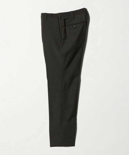 green label relaxing / グリーンレーベル リラクシング セットアップ | A+ TWPU トロピカル無地 スリム セットアップ パンツ スラックス -ウォッシャブル・ストレッチ・ウエストアジャスター-（DK.BROWN）