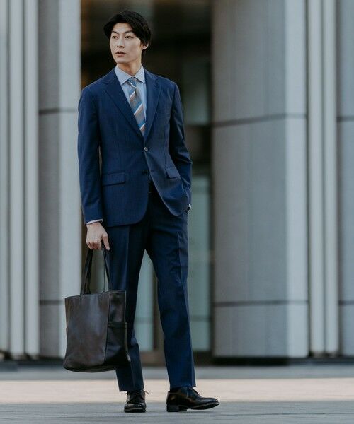 green label relaxing / グリーンレーベル リラクシング セットアップ | A+ TWPU トロピカル無地 スリム セットアップ パンツ スラックス -ウォッシャブル・ストレッチ・ウエストアジャスター- | 詳細18