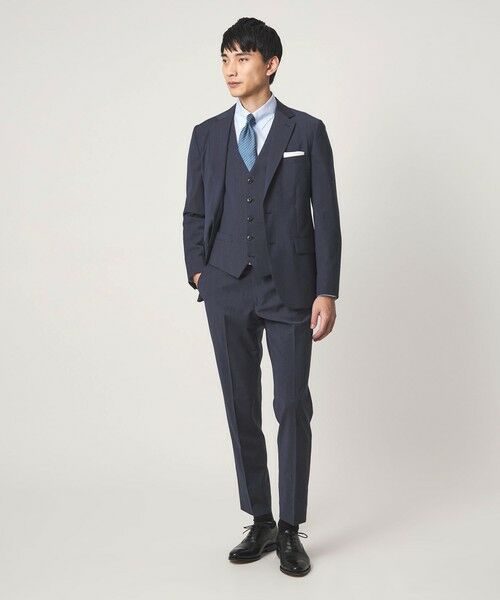 green label relaxing / グリーンレーベル リラクシング セットアップ | A+ TWPU トロピカル無地 スリム セットアップ パンツ スラックス -ウォッシャブル・ストレッチ・ウエストアジャスター- | 詳細20