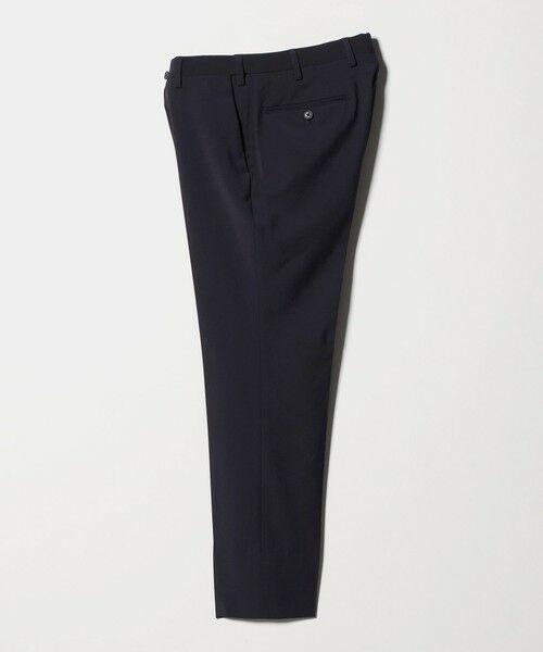 green label relaxing / グリーンレーベル リラクシング セットアップ | A+ TWPU トロピカル無地 スリム セットアップ パンツ スラックス -ウォッシャブル・ストレッチ・ウエストアジャスター-（NAVY）