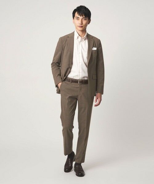 green label relaxing / グリーンレーベル リラクシング セットアップ | A+ TWPU チドリ スリム セットアップ パンツ スラックス -ウォッシャブル・ストレッチ・ウエストアジャスター- | 詳細2