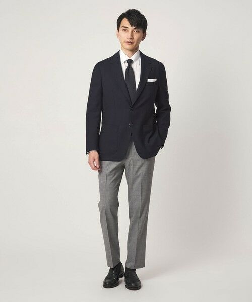 green label relaxing / グリーンレーベル リラクシング スラックス・ドレスパンツ | TW メランジ トロピカル スタンダード スラックス -ウォッシャブル・ストレッチ・ウエストアジャスター- | 詳細2