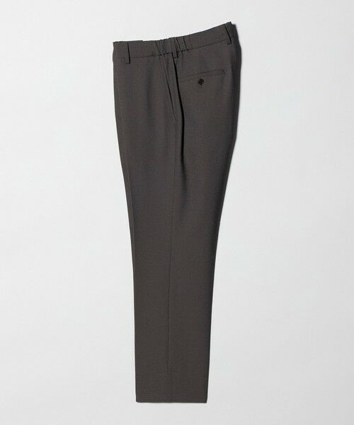 green label relaxing / グリーンレーベル リラクシング スラックス・ドレスパンツ | A+ ポリエステル シャークスキン スタンダード イージー セットアップ パンツ スラックス -ウォッシャブル・ストレッチ-（MD.BROWN）