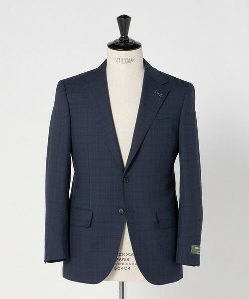 green label relaxing / グリーンレーベル リラクシング セットアップ | REDA グレンチェック 3B HXD スーツジャケット（NAVY）