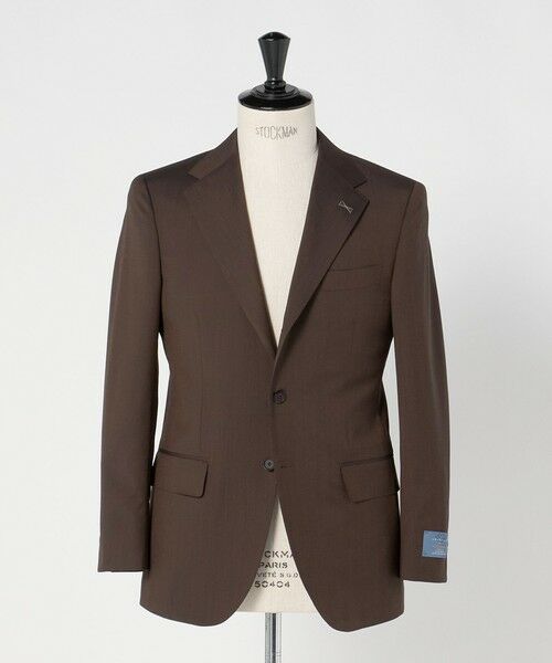 green label relaxing / グリーンレーベル リラクシング セットアップ | GUABELLO モヘヤ混トロピカル 3B HXD スーツジャケット（DK.BROWN）