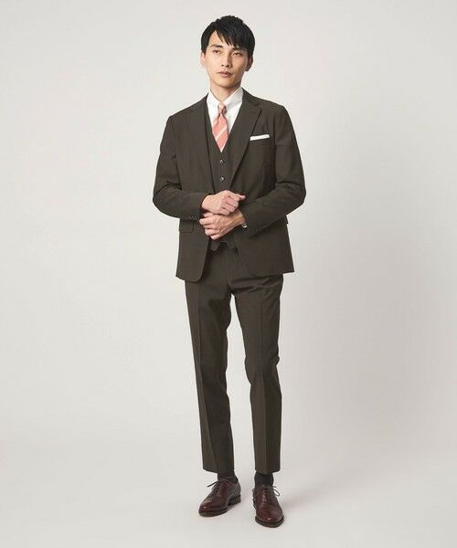 green label relaxing / グリーンレーベル リラクシング セットアップ | A+ TWPU トロピカル無地 2B スリム セットアップ ジャケット -ウォッシャブル・ストレッチ- | 詳細15