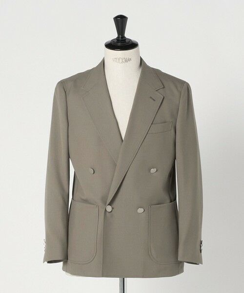 green label relaxing / グリーンレーベル リラクシング テーラードジャケット | TW トロピカル ダブルブレスト 4B ブレザー ジャケット（BEIGE）
