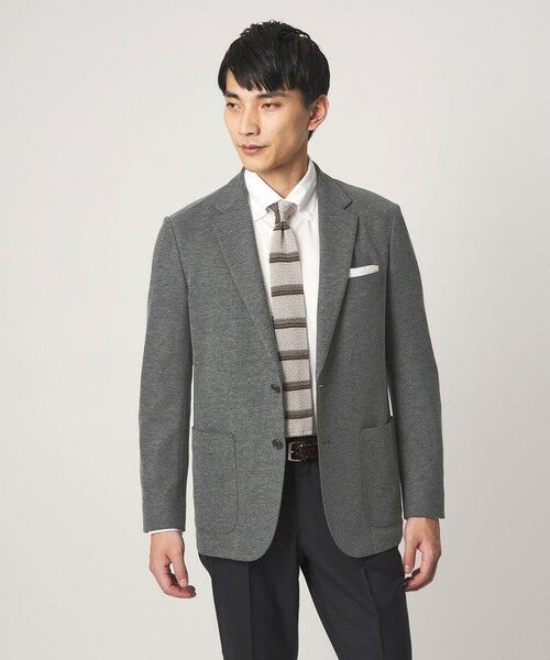 green label relaxing / グリーンレーベル リラクシング テーラードジャケット | ECOPET(R) ハニカムジャージ 2B ジャケット -ウォッシャブル- | 詳細2