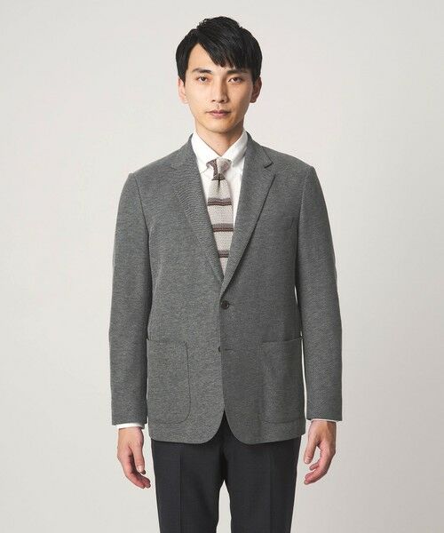 green label relaxing / グリーンレーベル リラクシング テーラードジャケット | ECOPET(R) ハニカムジャージ 2B ジャケット -ウォッシャブル- | 詳細4