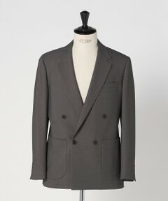 green label relaxing / グリーンレーベル リラクシング テーラードジャケット | A+ ポリエステル シャークスキン ダブルブレスト 4B スタンダード セットアップ ジャケット -ウォッシャブル・ストレッチ-