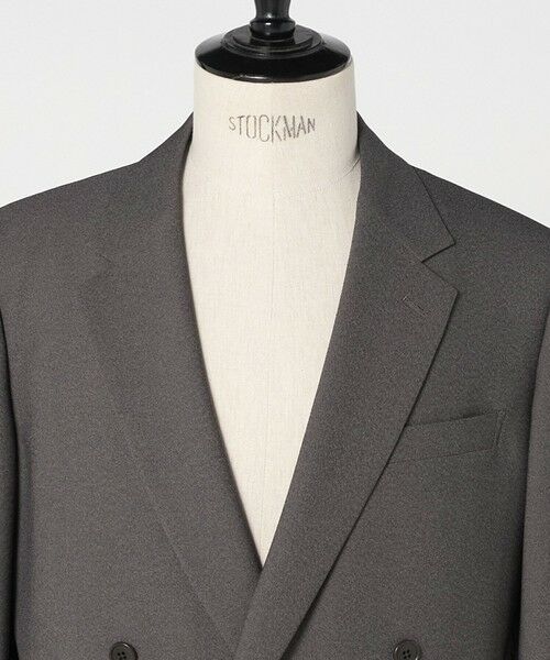 green label relaxing / グリーンレーベル リラクシング テーラードジャケット | A+ ポリエステル シャークスキン ダブルブレスト 4B スタンダード セットアップ ジャケット -ウォッシャブル・ストレッチ- | 詳細2