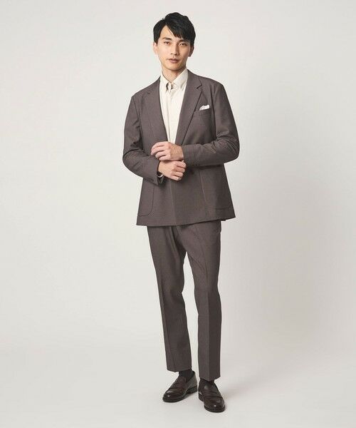 green label relaxing / グリーンレーベル リラクシング テーラードジャケット | A+ ポリエステル シャークスキン ダブルブレスト 4B スタンダード セットアップ ジャケット -ウォッシャブル・ストレッチ- | 詳細3