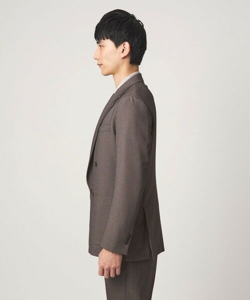 green label relaxing / グリーンレーベル リラクシング テーラードジャケット | A+ ポリエステル シャークスキン ダブルブレスト 4B スタンダード セットアップ ジャケット -ウォッシャブル・ストレッチ- | 詳細5