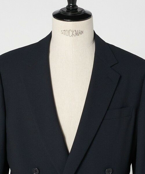 green label relaxing / グリーンレーベル リラクシング テーラードジャケット | A+ ポリエステル シャークスキン ダブルブレスト 4B スタンダード セットアップ ジャケット -ウォッシャブル・ストレッチ- | 詳細6