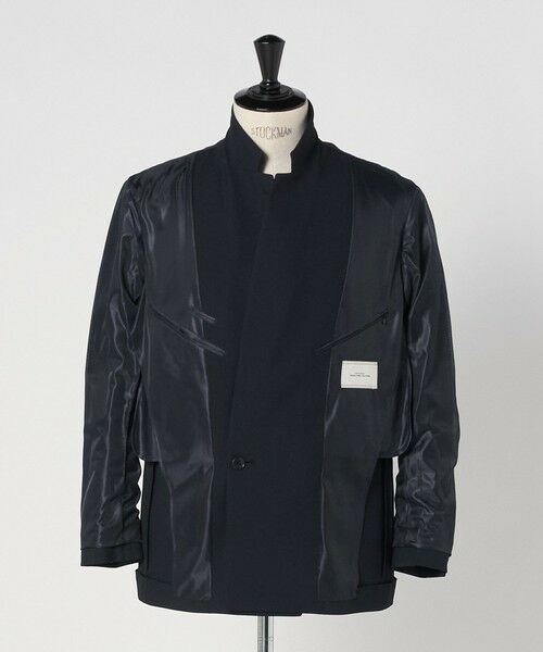 green label relaxing / グリーンレーベル リラクシング テーラードジャケット | A+ ポリエステル シャークスキン ダブルブレスト 4B スタンダード セットアップ ジャケット -ウォッシャブル・ストレッチ- | 詳細23