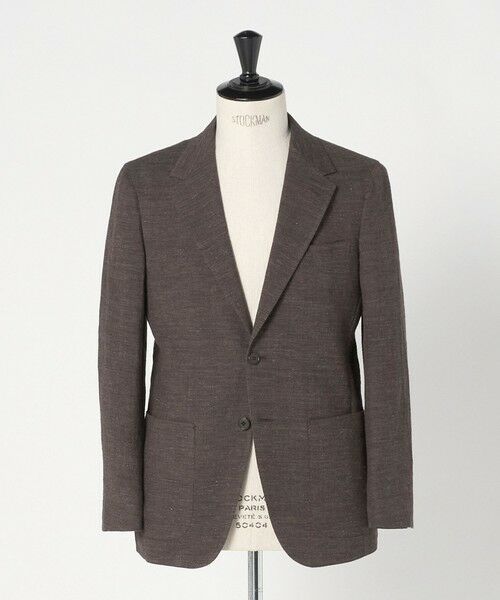 green label relaxing / グリーンレーベル リラクシング テーラードジャケット | WO/LI ピンヘッド 2B RG ジャケット（DK.BROWN）