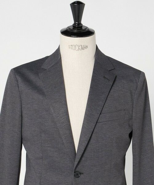 green label relaxing / グリーンレーベル リラクシング テーラードジャケット | A+ プリントジャージ 2B スタンダード セットアップ ジャケット -ウォッシャブル・ストレッチ- | 詳細2