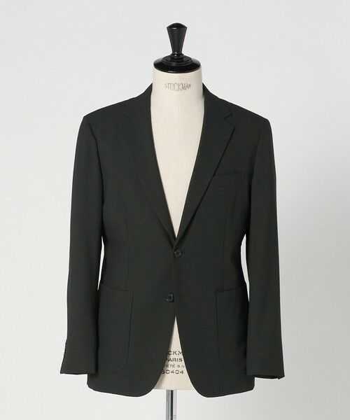 green label relaxing / グリーンレーベル リラクシング テーラードジャケット | A+ ポリエステル シャークスキン 2B スタンダード セットアップ ジャケット -ウォッシャブル・ストレッチ-（DK.GREEN）