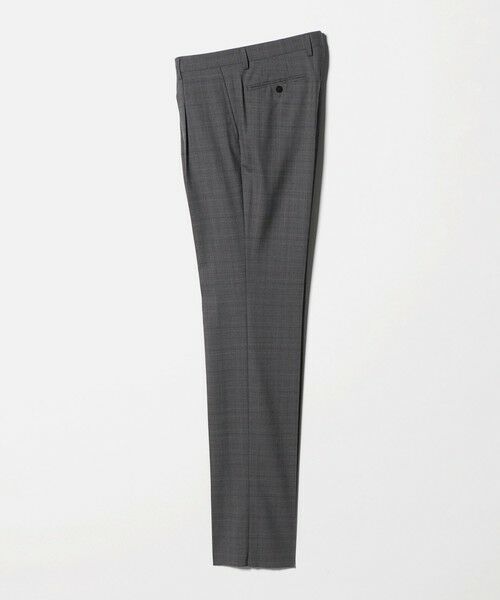 green label relaxing / グリーンレーベル リラクシング セットアップ | REDA グレンチェック HX 1プリーツ スーツパンツ（MD.GRAY）