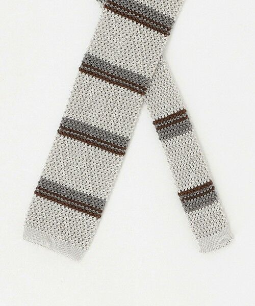 green label relaxing / グリーンレーベル リラクシング ネクタイ | ＜Bleck＞6.5cm ニット ボーダー ネクタイ | 詳細1