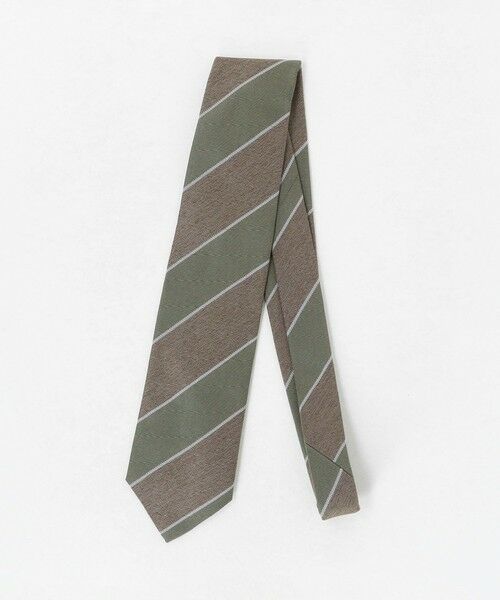 green label relaxing / グリーンレーベル リラクシング ネクタイ | ＜Alessandro Masi＞8.0cm ストライプ1 ネクタイ（OLIVE）