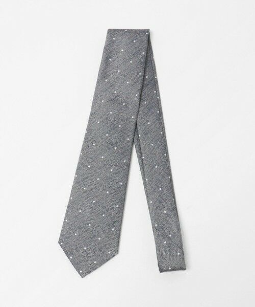 green label relaxing / グリーンレーベル リラクシング ネクタイ | ＜Seaward & Stearn＞8.0cm ドット ネクタイ（MD.GRAY）