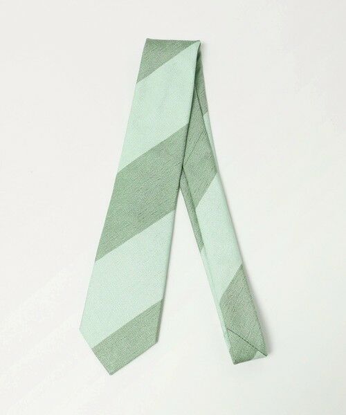 green label relaxing / グリーンレーベル リラクシング ネクタイ | ＜Seaward & Stearn＞8.0cm ストライプ1 ネクタイ（LIME）