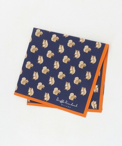 green label relaxing / グリーンレーベル リラクシング ハンカチ | ＜Dieffe Kinloch＞コットン プリント ハンカチ（NAVY）