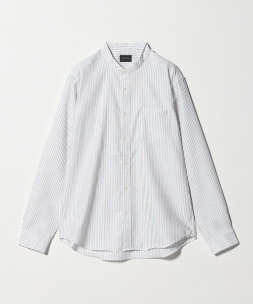 green label relaxing / グリーンレーベル リラクシング シャツ・ブラウス | W/R オックスフォード バンドカラー 長袖 シャツ（MD.BROWN）