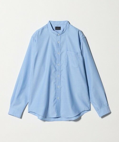 green label relaxing / グリーンレーベル リラクシング シャツ・ブラウス | W/R オックスフォード バンドカラー 長袖 シャツ（LT.BLUE）