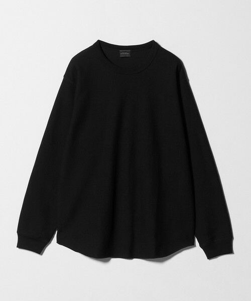 green label relaxing / グリーンレーベル リラクシング カットソー | ドライワッフル クルーネック Tシャツ -吸水速乾-（BLACK）