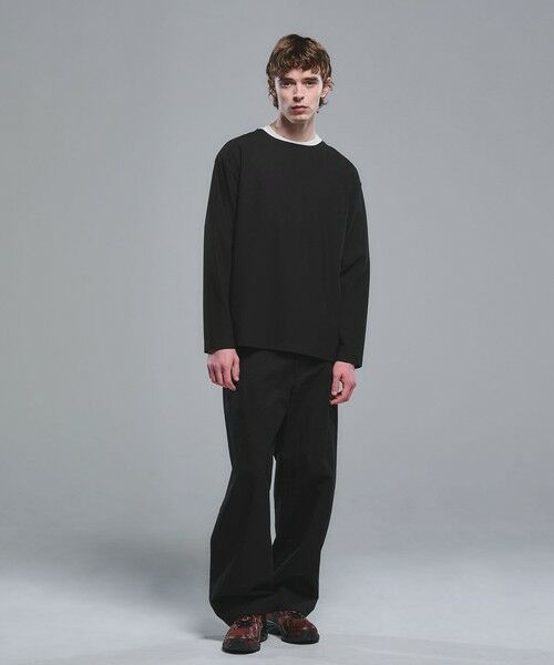 green label relaxing / グリーンレーベル リラクシング カットソー | KIVANC ノーカラー 長袖 Tシャツ | 詳細1