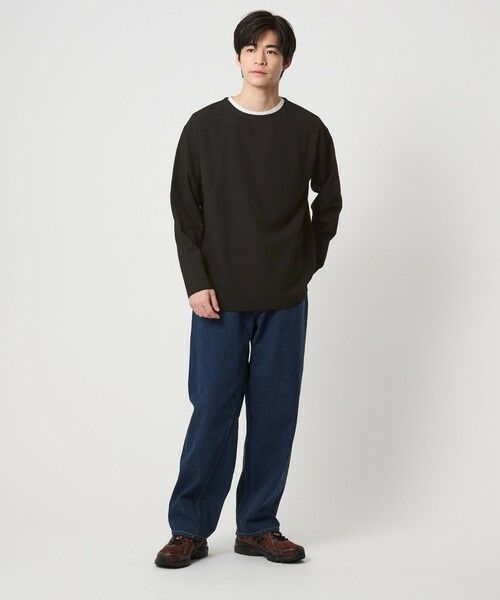 green label relaxing / グリーンレーベル リラクシング カットソー | KIVANC ノーカラー 長袖 Tシャツ | 詳細3