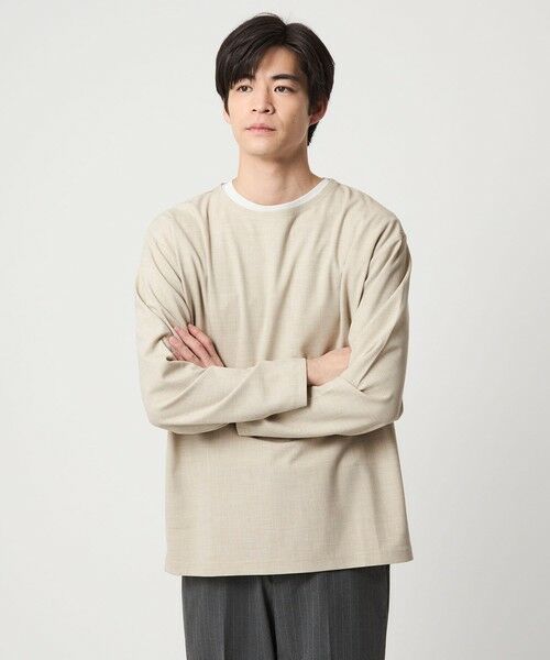 green label relaxing / グリーンレーベル リラクシング カットソー | KIVANC ノーカラー 長袖 Tシャツ | 詳細8