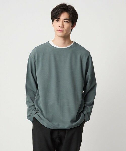 green label relaxing / グリーンレーベル リラクシング カットソー | KIVANC ノーカラー 長袖 Tシャツ | 詳細14