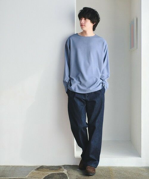 green label relaxing / グリーンレーベル リラクシング カットソー | KIVANC ノーカラー 長袖 Tシャツ | 詳細15