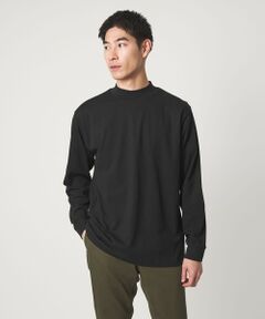 green label relaxing / グリーンレーベル リラクシング カットソー | LONG FIBER COTTON クリア モックネック 長袖 Tシャツ