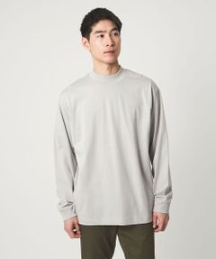green label relaxing / グリーンレーベル リラクシング カットソー | LONG FIBER COTTON クリア モックネック 長袖 Tシャツ