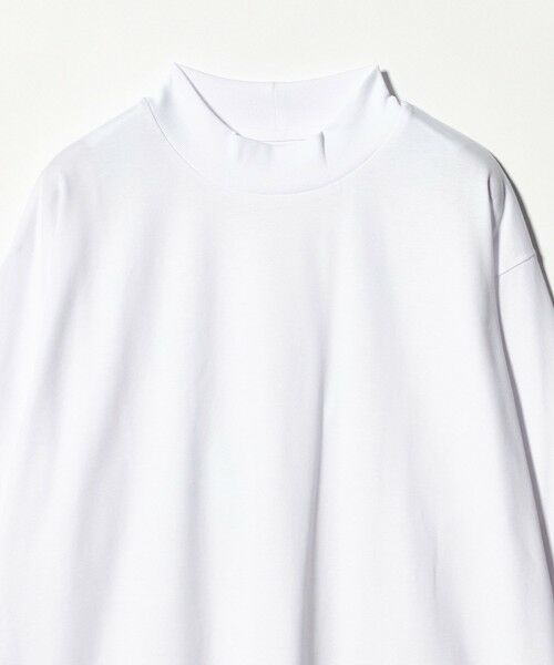 green label relaxing / グリーンレーベル リラクシング カットソー | LONG FIBER COTTON クリア モックネック 長袖 Tシャツ | 詳細4