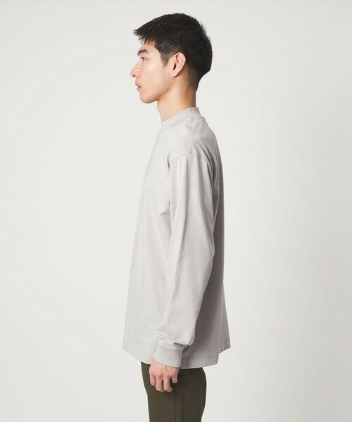 green label relaxing / グリーンレーベル リラクシング カットソー | LONG FIBER COTTON クリア モックネック 長袖 Tシャツ | 詳細13