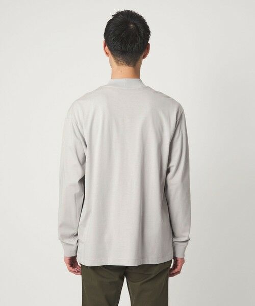 green label relaxing / グリーンレーベル リラクシング カットソー | LONG FIBER COTTON クリア モックネック 長袖 Tシャツ | 詳細14