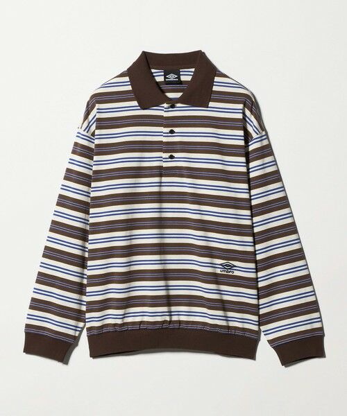 green label relaxing / グリーンレーベル リラクシング カットソー | 【別注】＜UMBRO＞ボーダー 長袖 ポロシャツ | 詳細9