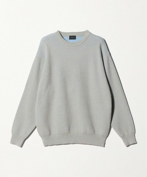 green label relaxing / グリーンレーベル リラクシング ニット・セーター | コットン リバー カノコ クルーネック ニット（MD.GRAY）